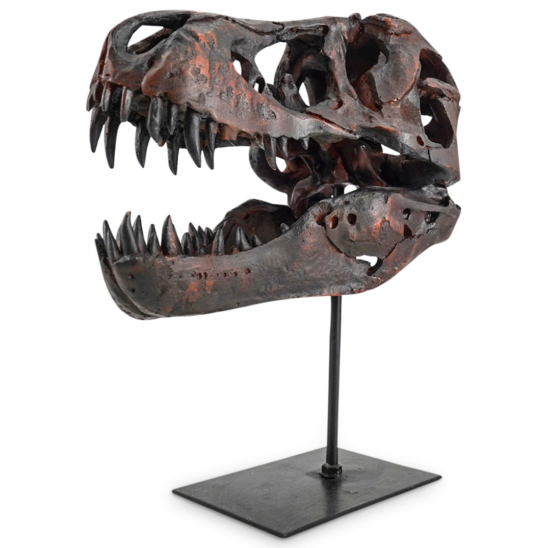 Resin Tyrannosaurus Rex Skull Head Sculpture (1 of 5)