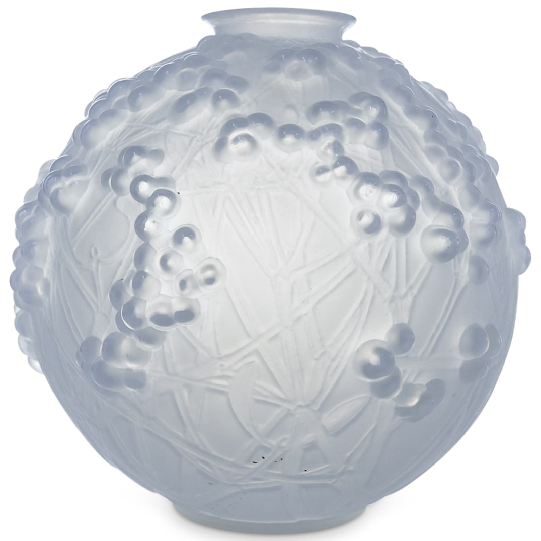 Rene Lalique "Druide" Vase In Milky White Glass (1 of 5)