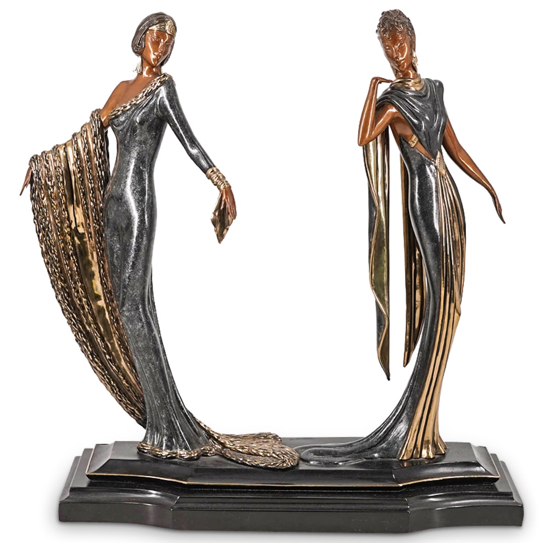 Erte (Romain De Tirtoff, Russian/French: 1892-1990), "Duetto" Bronze (1 of 12)