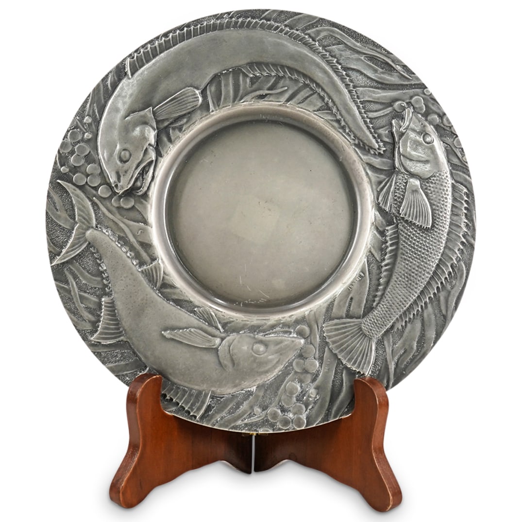 Francois Thenot 999 Silver Art Deco Fish Dish (1 of 6)