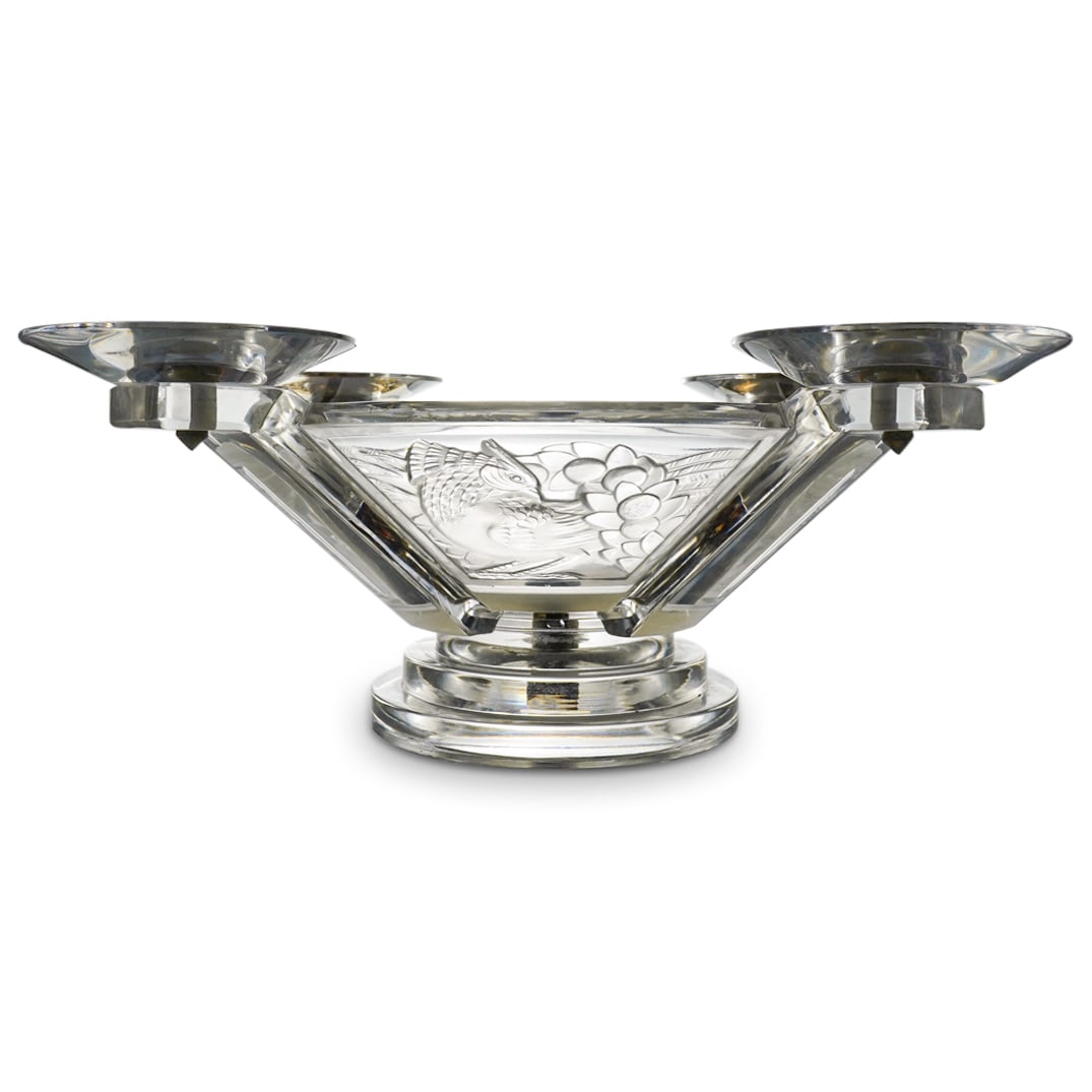 Lalique "Faisans" Art Deco Candelabra And Bowl (1 of 5)