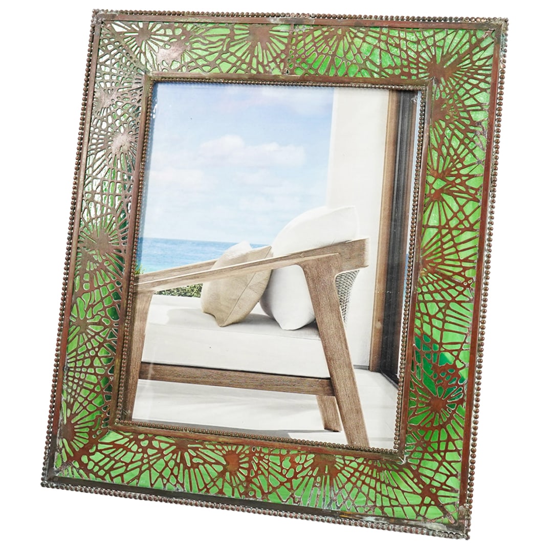 Tiffany Studios Large Photo Frame In Pine Needle Pattern (1 of 7)
