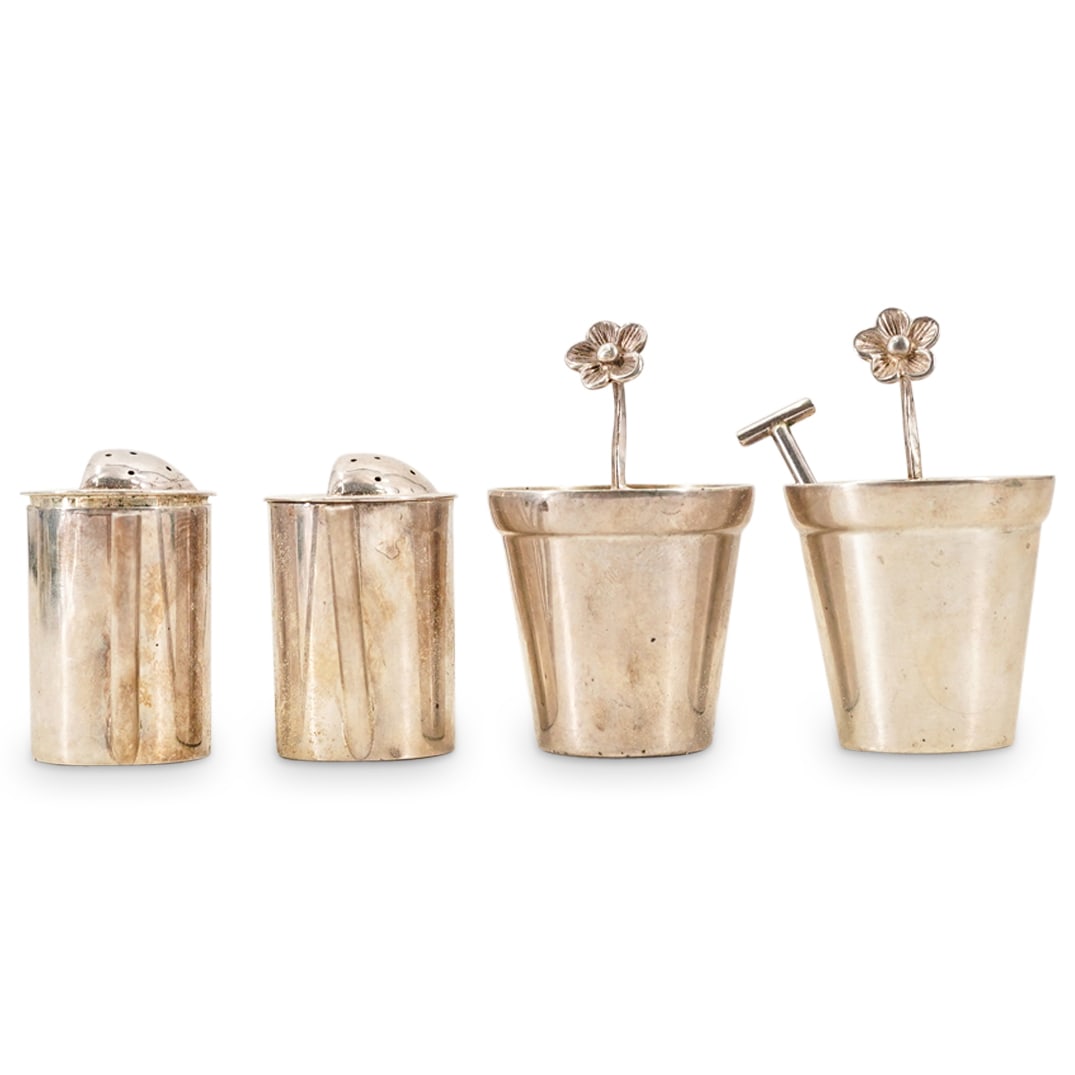 (5 Pc) Tiffany & Co. Sterling Silver Salt & Pepper Shakers (1 of 8)