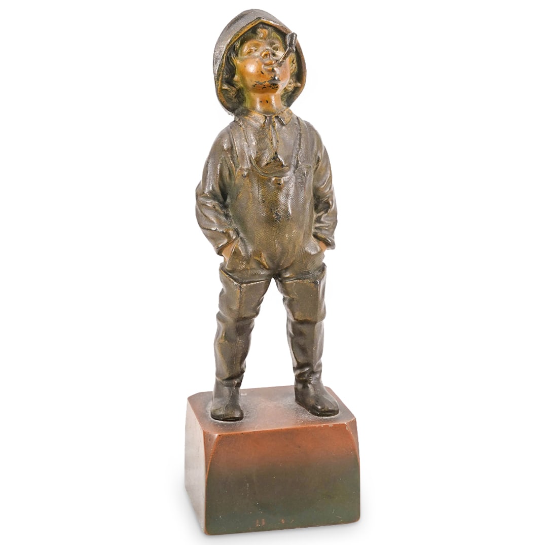 Antique Bronze Figure Of A Young Boy (1 of 7)