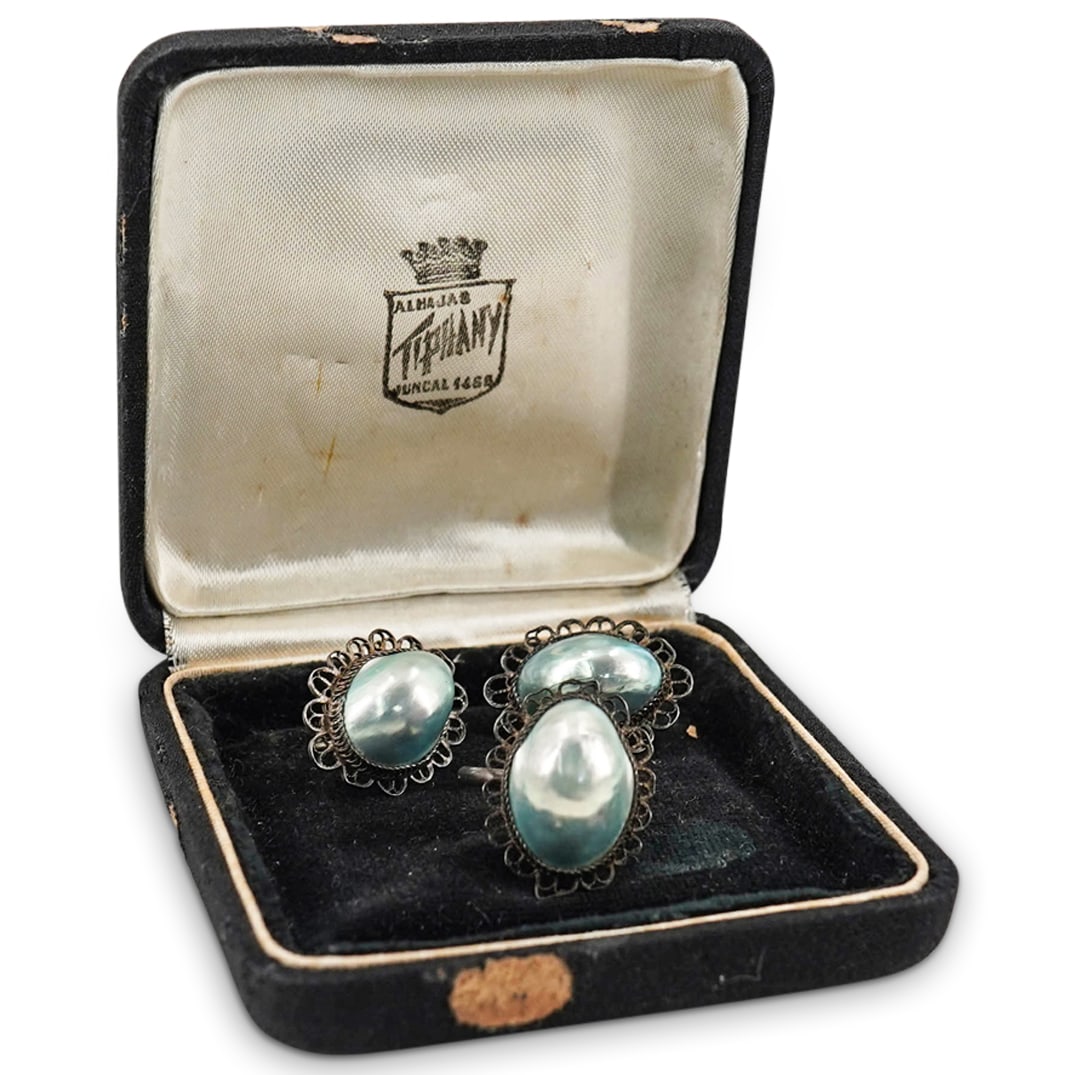 Vintage Silver & Abalone Pearl Demi Parure Jewelry Set (1 of 17)