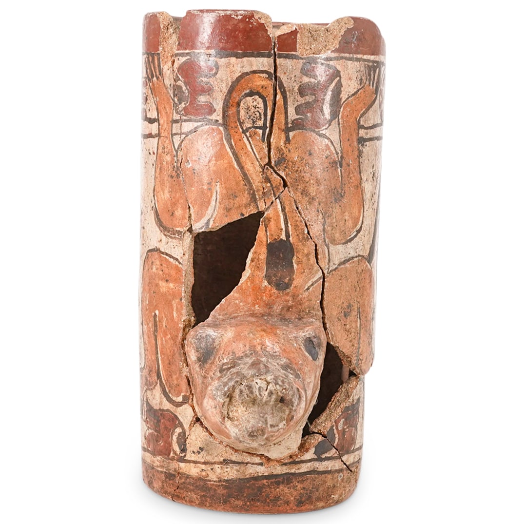 Pre Columbian Style Ceramic Jaguar Vessel (1 of 16)