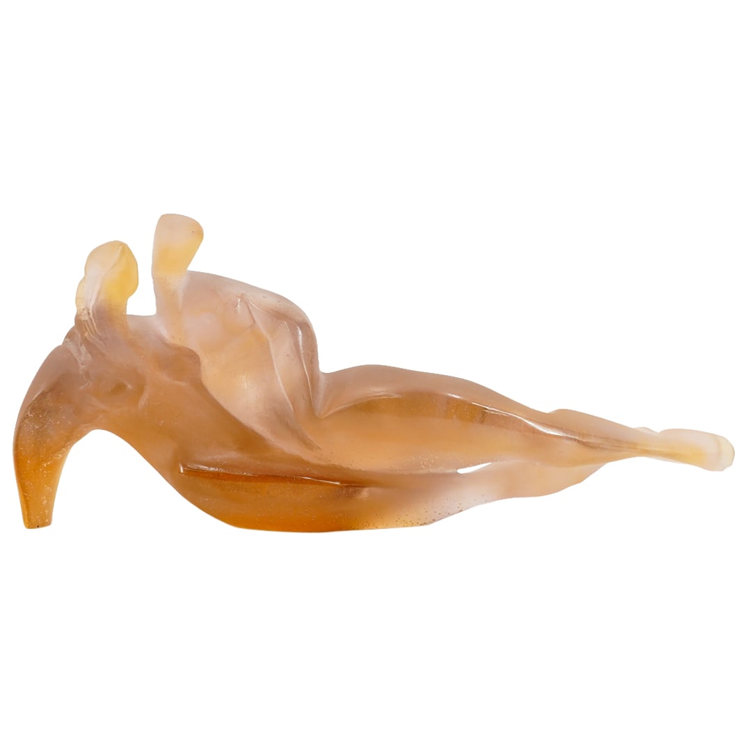 Daum France "Intimite" Pate De Verre Art Glass Figurine (1 of 6)