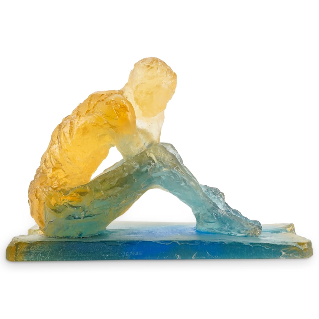 Daum "Le Penseur" Pate De Verre Glass Sculpture (1 of 8)