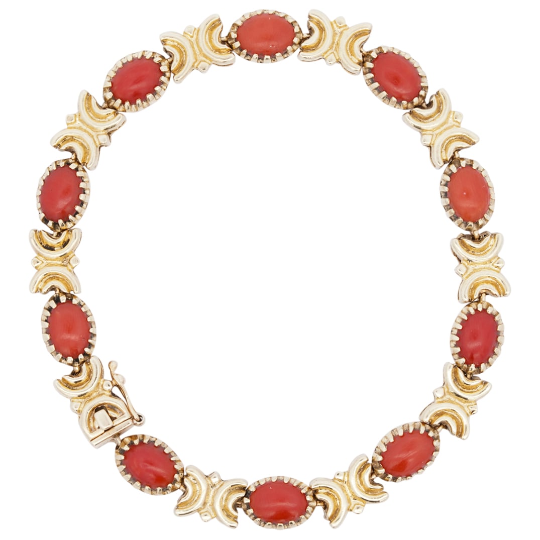Tiffany and Co. 18k Gold and Coral Bracelet (1 of 5)