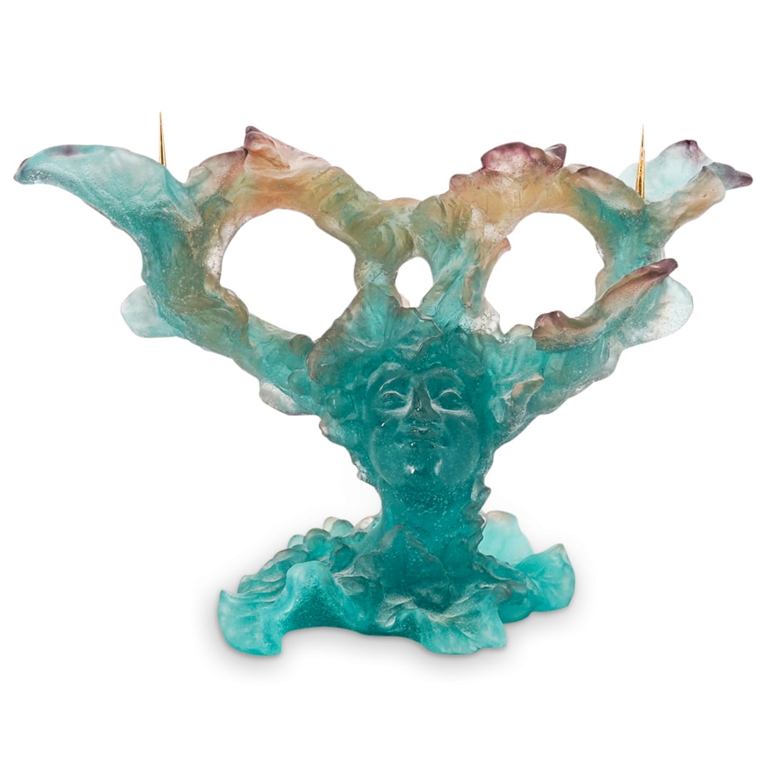 Daum Figural Pate De Verre Candlestick (1 of 10)
