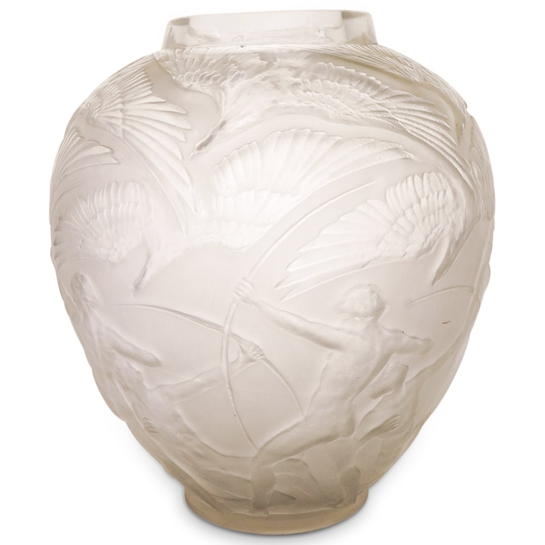 R. Lalique "Archers" Glass Vase (1 of 7)