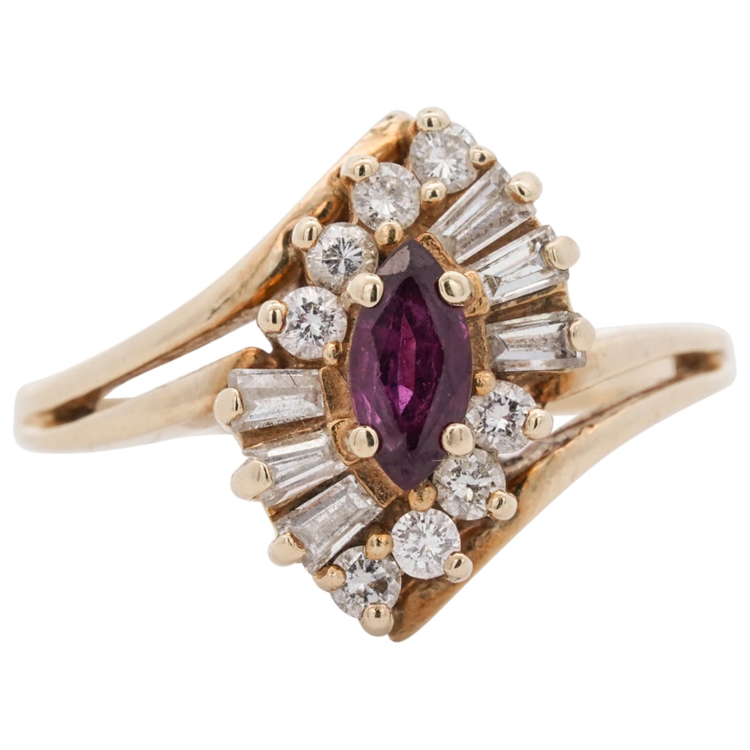 14k Gold, Ruby and Diamond Ring (1 of 4)