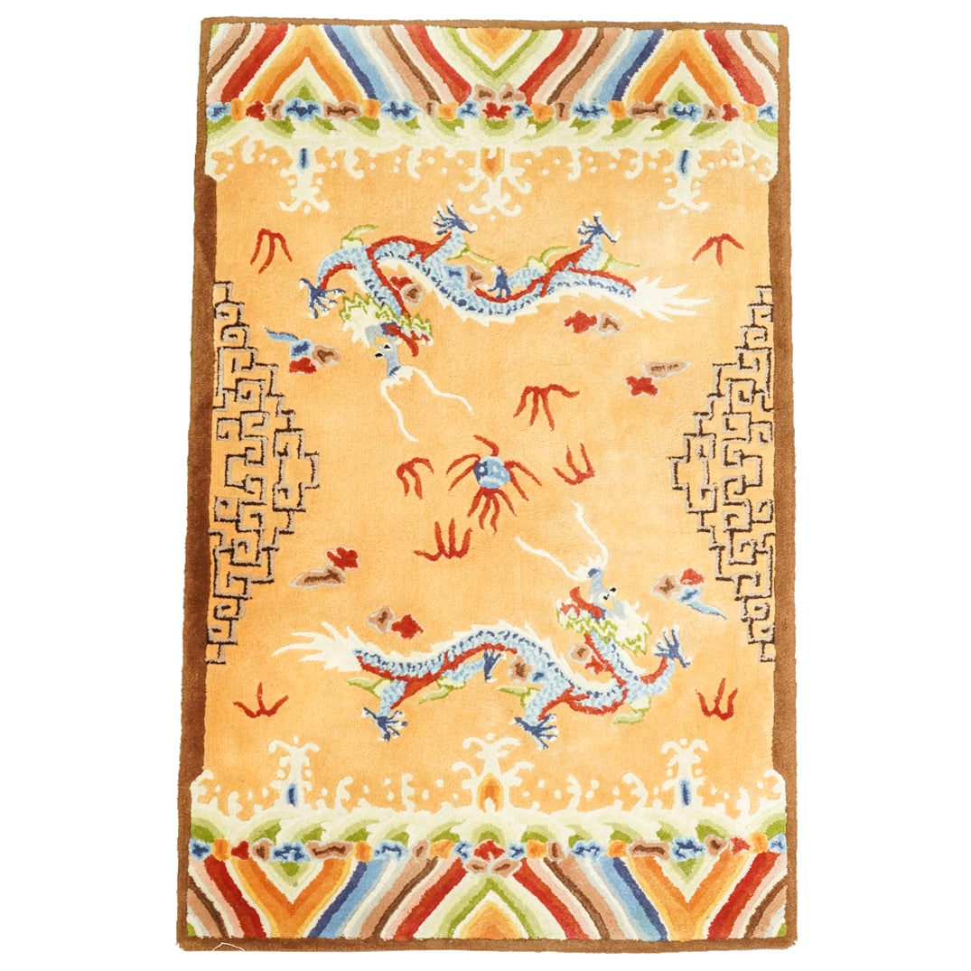 Antique Chinese Wool Dragon Rug (1 of 8)