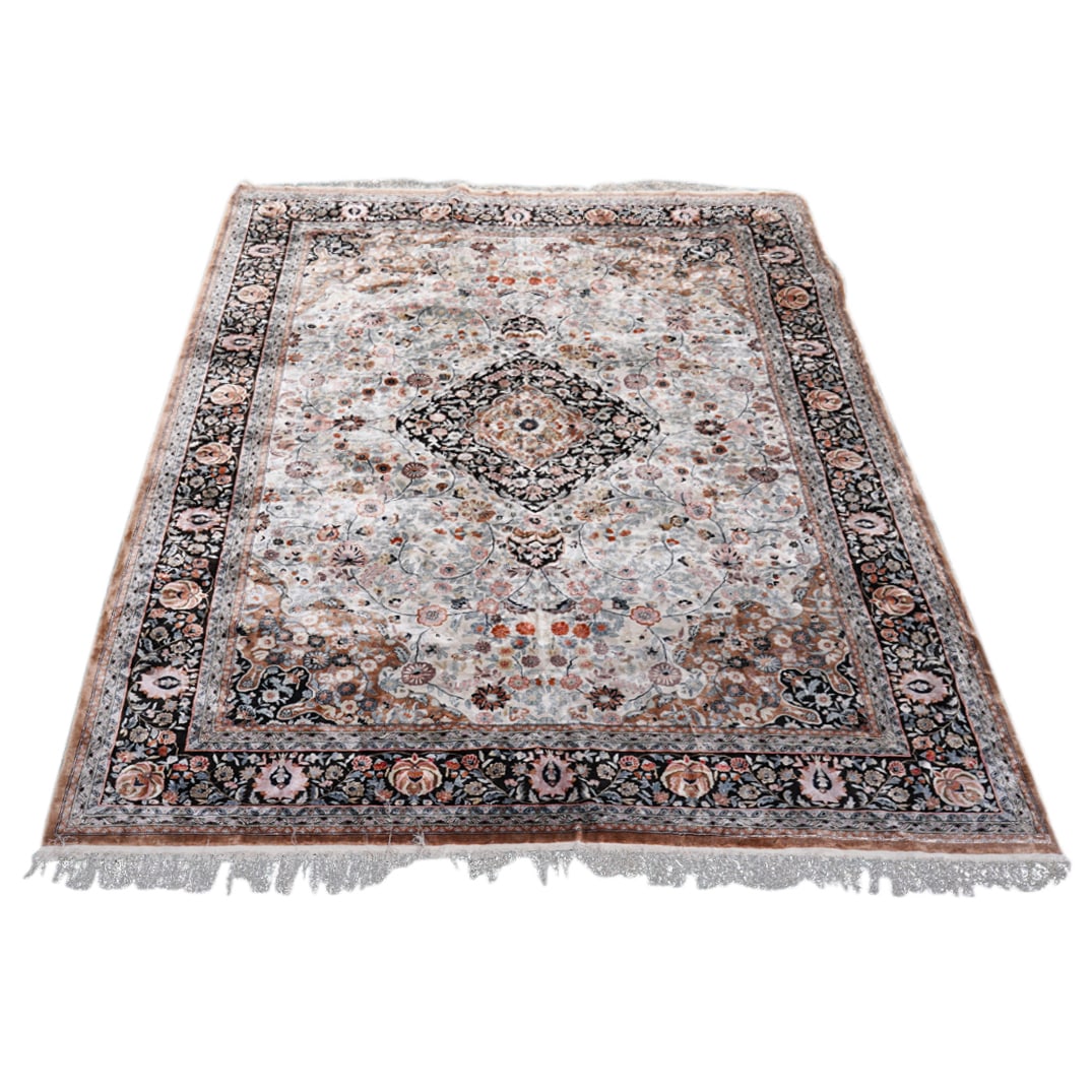 Antique Persian High Knot Count Silk Rug (1 of 8)