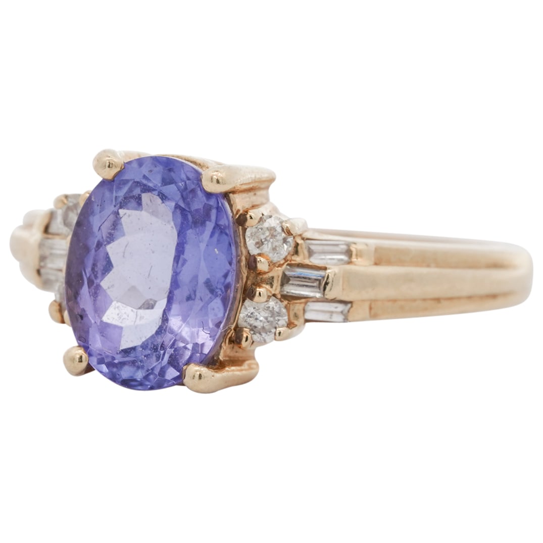 14k Gold, Tanzanite and Diamond Ring (1 of 5)