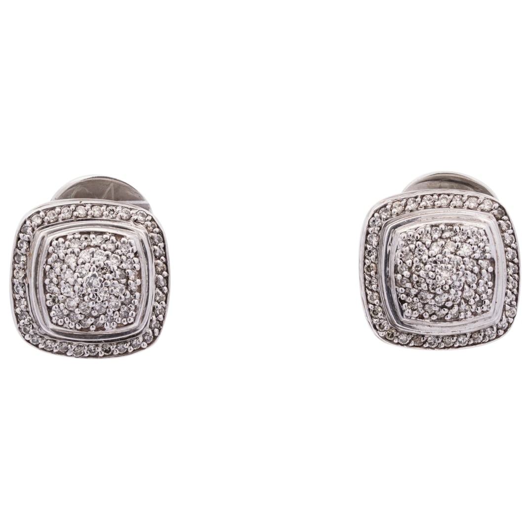 Pair of David Yurman Sterling and Diamond Earrings (1 of 5)