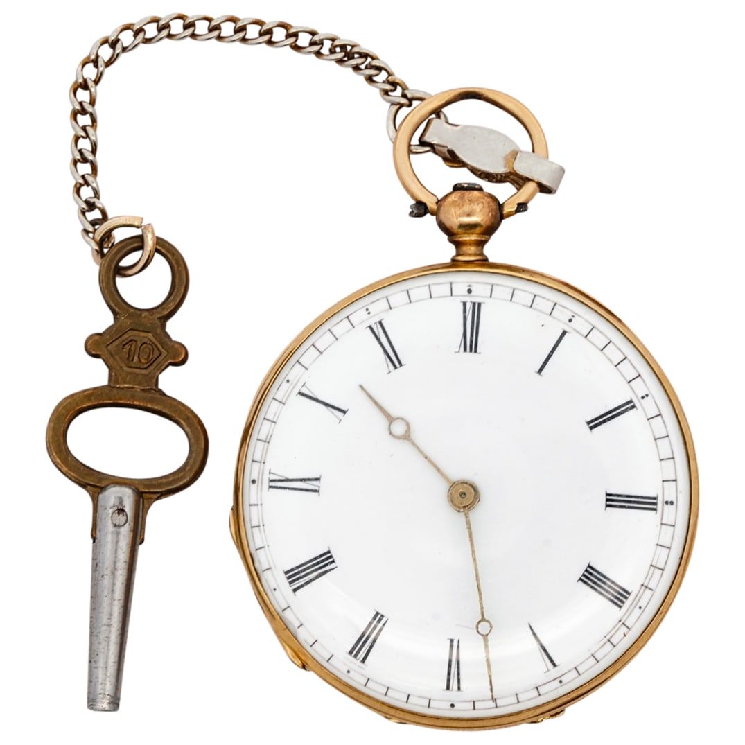 Antique French 18k Gold Quatre Joyaux Enamel Watch (1 of 7)