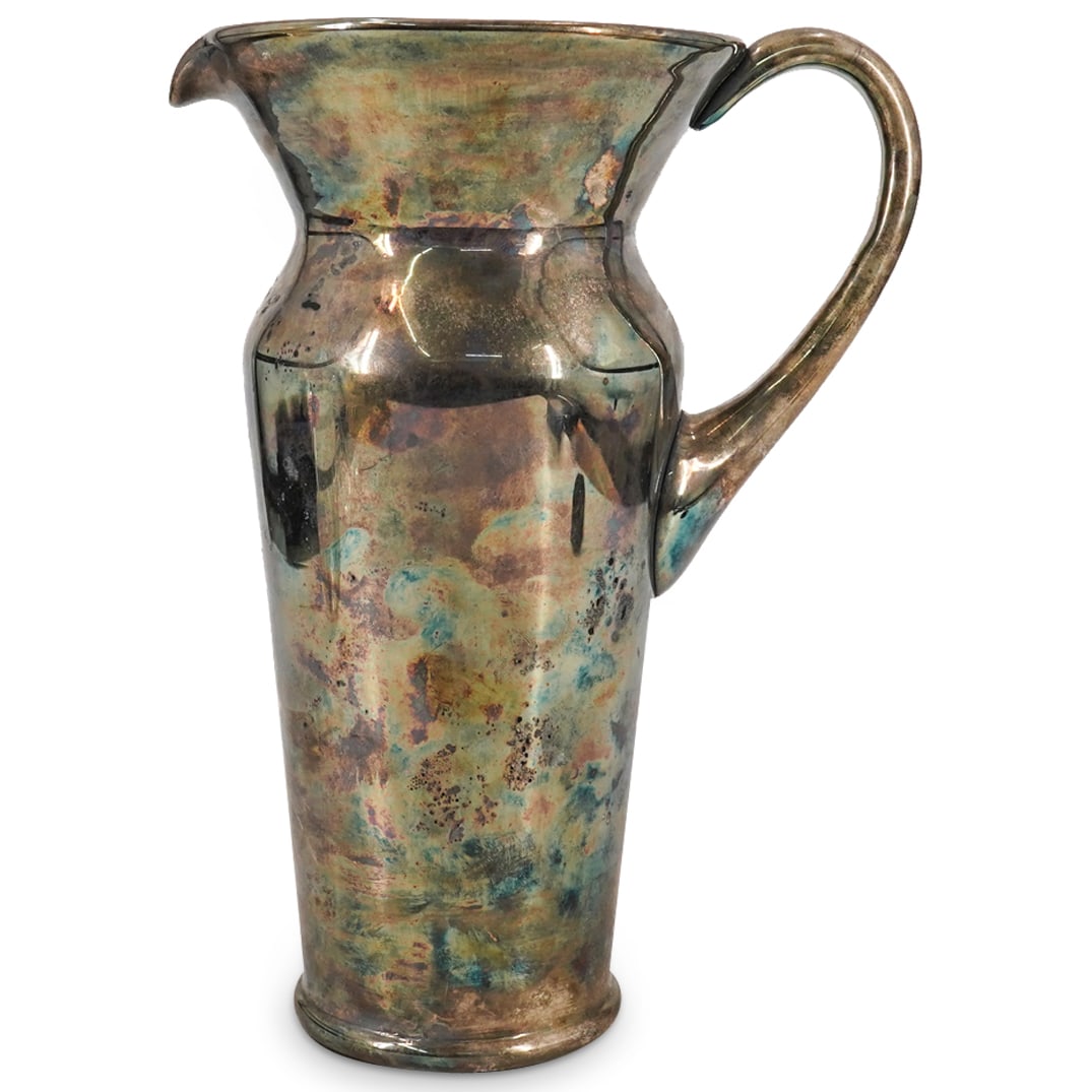Italian Silver Overlaid Glass Pitcher (1 of 9)
