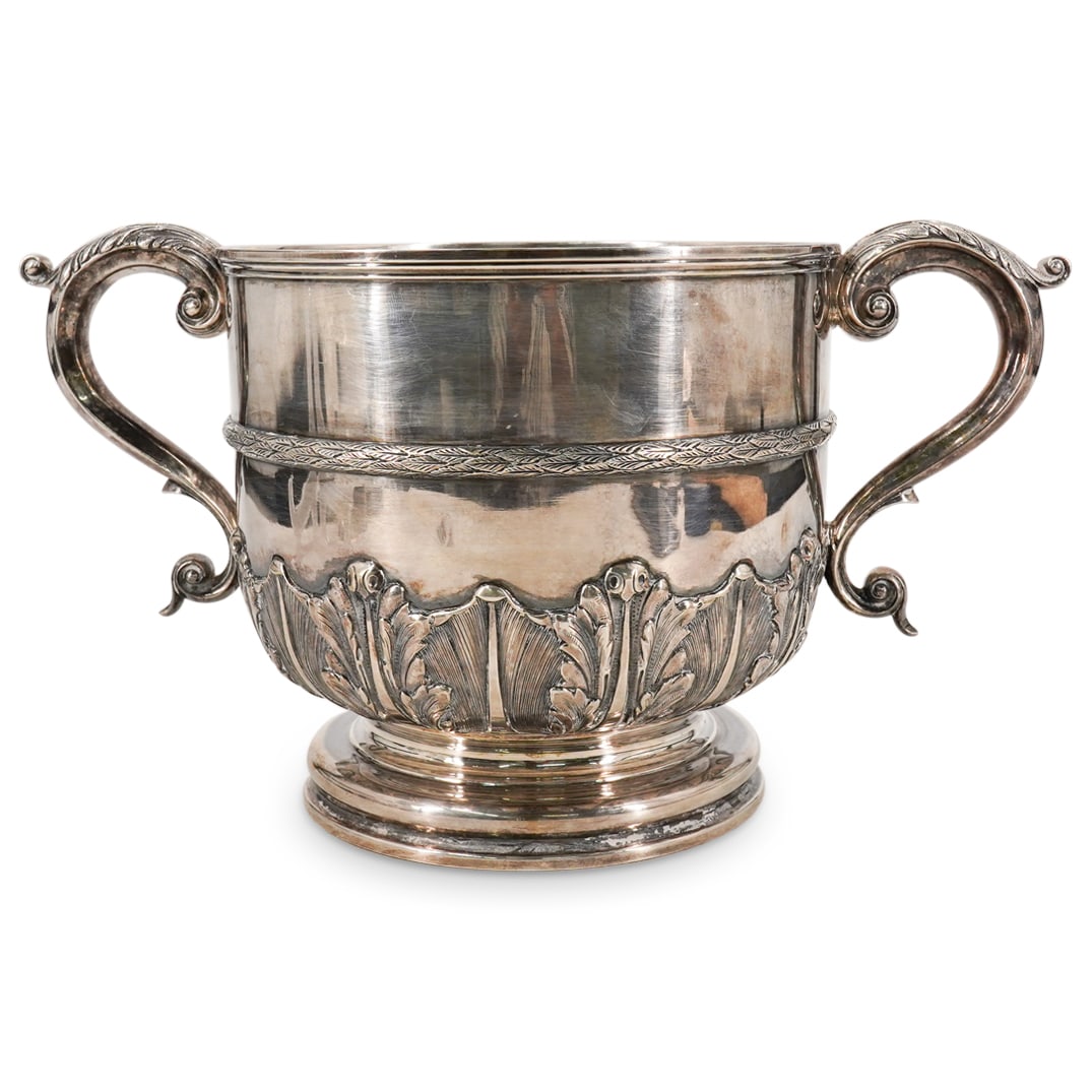 Sterling Silver Ice Bucket with Scrolled Handles (1 of 8)