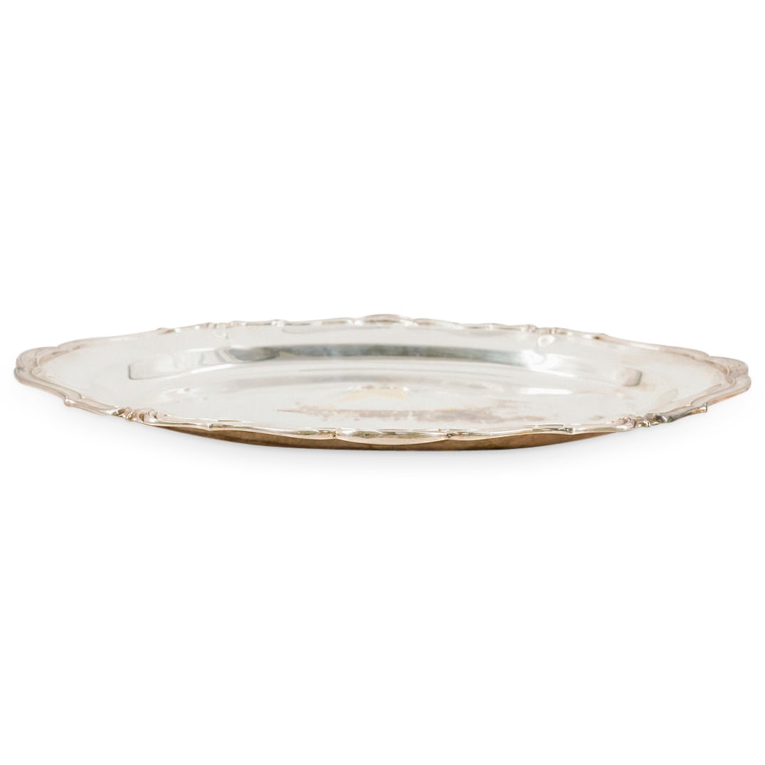 Peruvian Sterling Silver Oval Serving Tray (1 of 7)