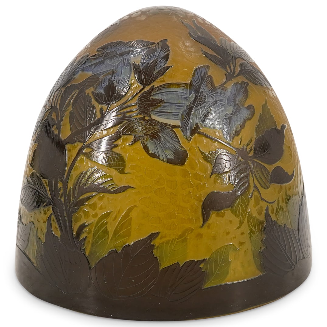 French Art Nouveau Galle Style Cameo Lamp Shade (1 of 5)