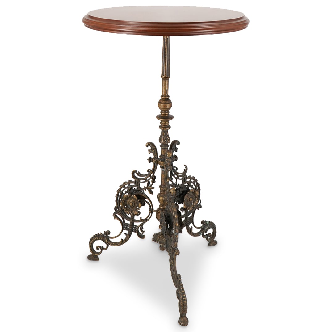 Antique French Carved Wood And Bronze Occasional Table (1 of 8)