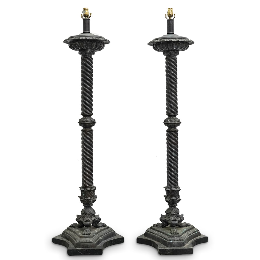 Pair Of Maitland Smith Twisted Metal Floor Lamps (1 of 9)