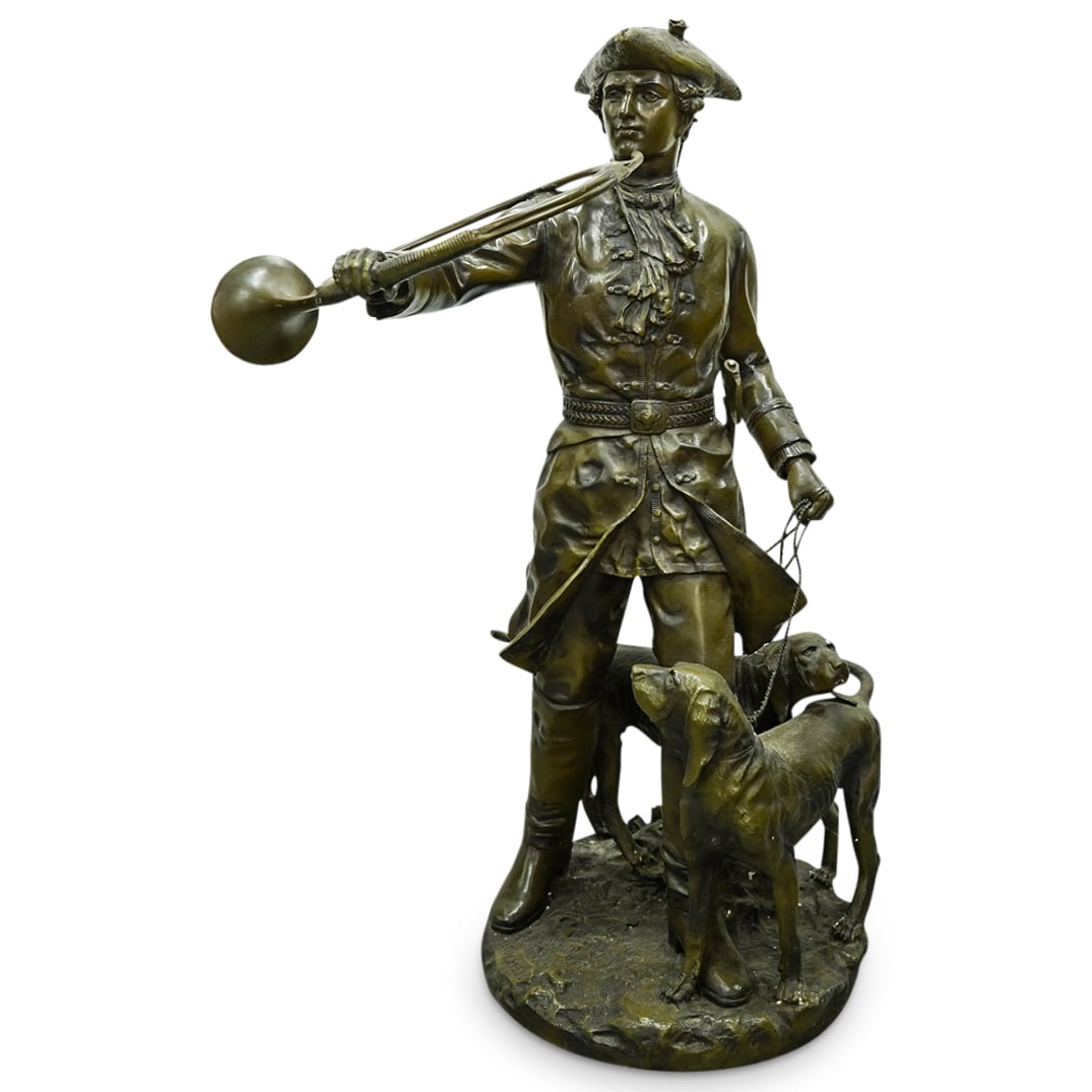 After Moreau (1832-1927) & Lecourtier (1855-1924) "Piquer Au Relais" Bronze (1 of 20)