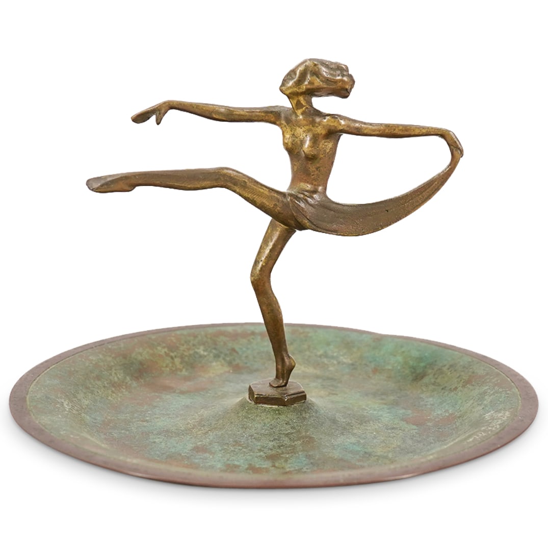 Art Deco Bronze Figural Ashtray (1 of 9)