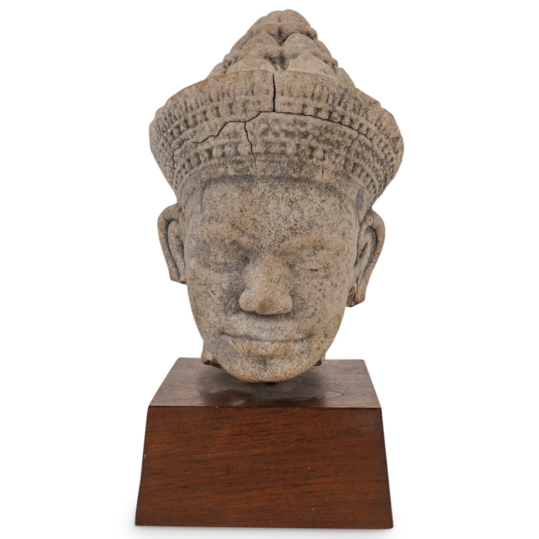Antique Sandstone Head of Buddha (1 of 13)