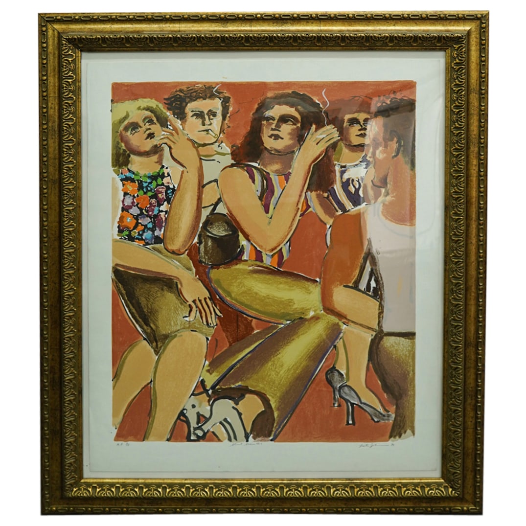 Lester F. Johnson (American, 1919–2010) "Street Scene #4" Lithograph (1 of 10)