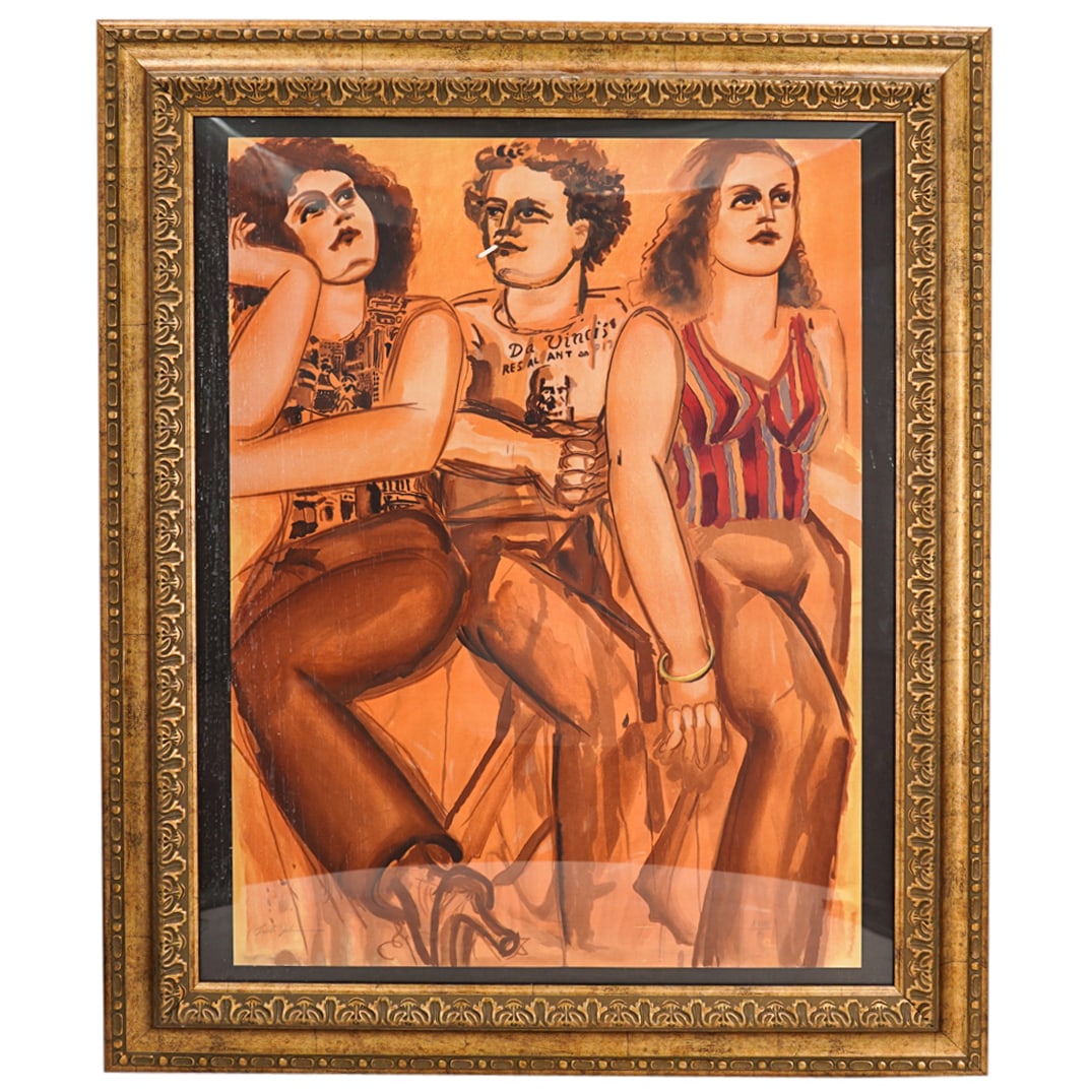 Lester F. Johnson (American, 1919–2010) DaVinci's Restaurant Lithograph (1 of 8)