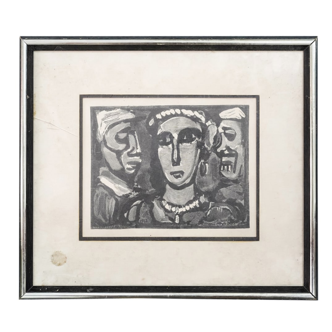 Georges Rouault (French, 1871-1958) "Les Visages" Woodcut (1 of 6)