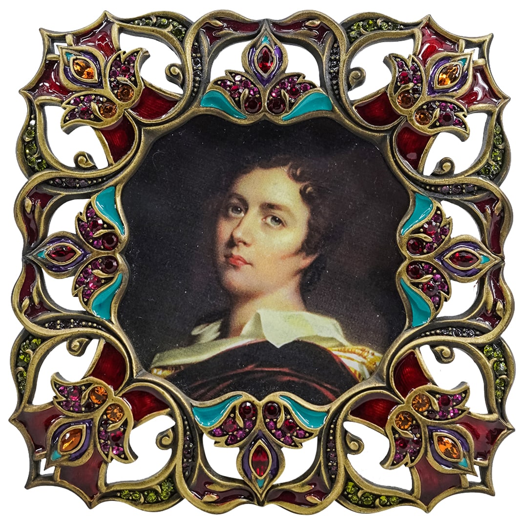 Jay Strongwater Enameled Crystal Inset Picture Frame (1 of 4)