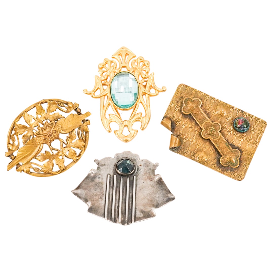 (4) Art Nouveau/Arts And Craft Brooches (1 of 12)