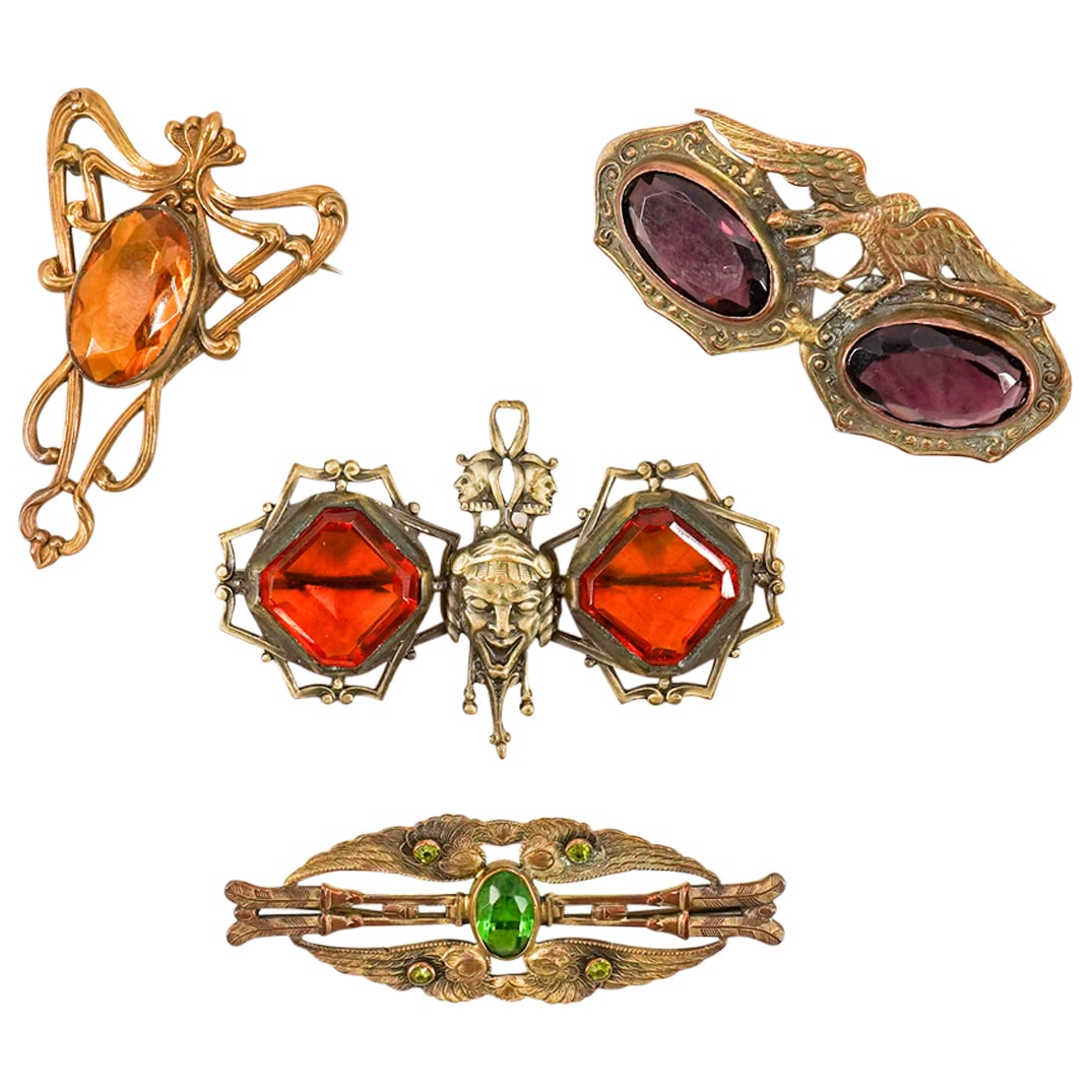 4) Art Nouveau Brooches (1 of 9)