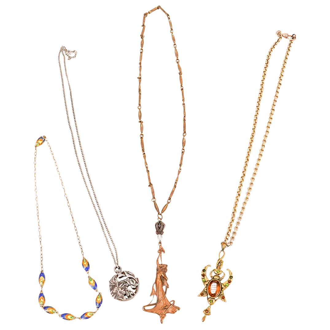 (4) Art Nouveau Necklaces/Pendants (1 of 20)