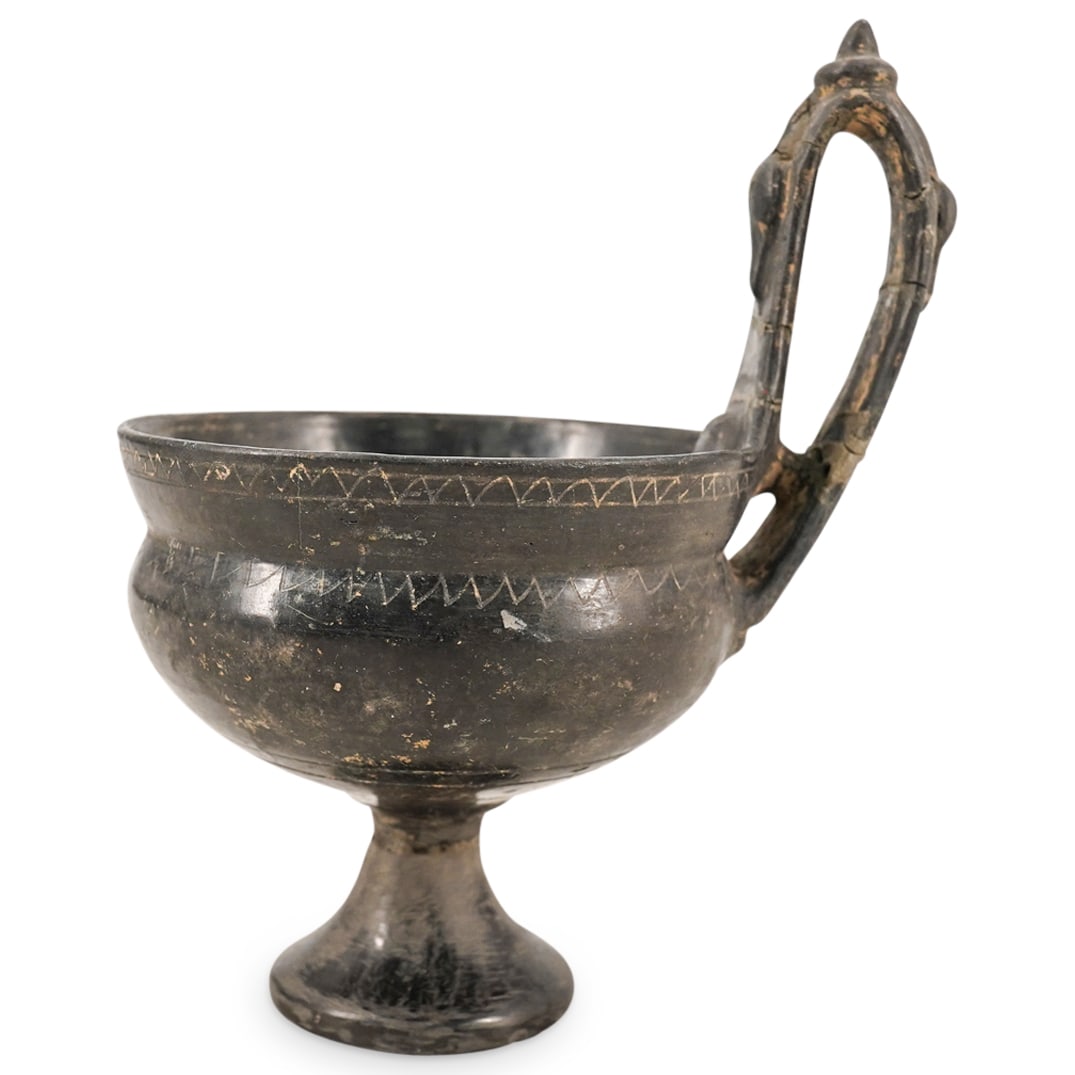 Greek Gnathian Black-Ware Pottery Cup (1 of 7)