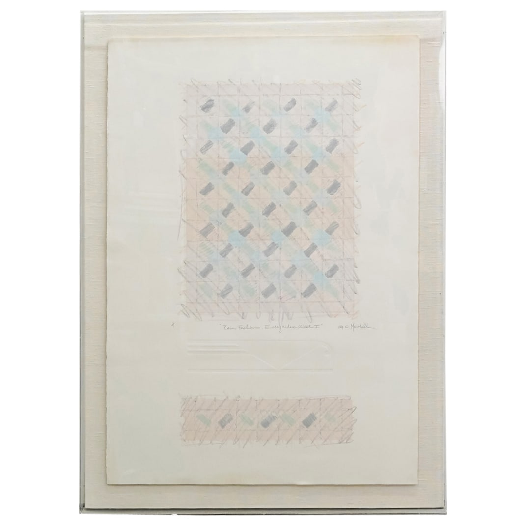 Signed G.C. Marshall. Signed Lithograph On Plexiglass Frame Box (1 of 7)