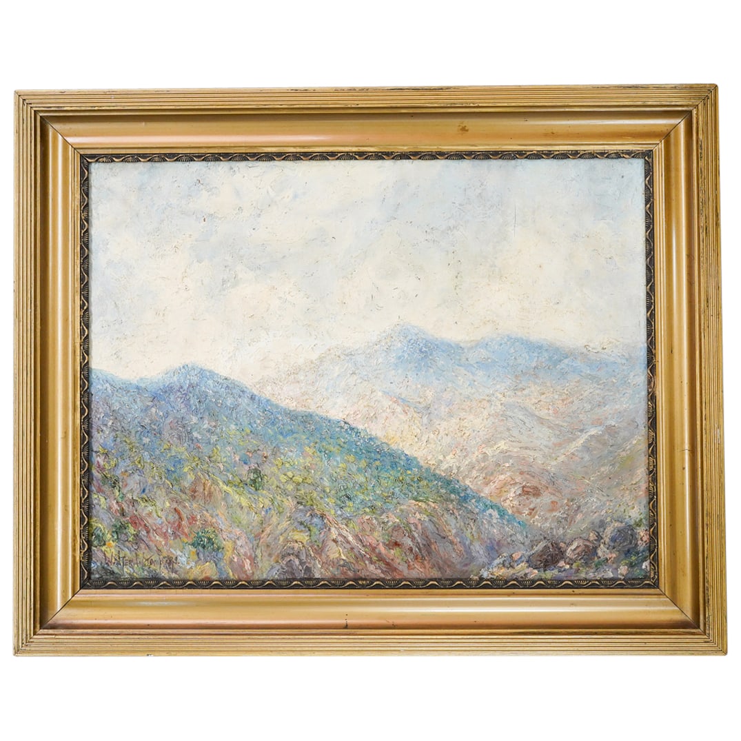 Signed American Landscape Impasto Oil Painting On Board (1 of 6)