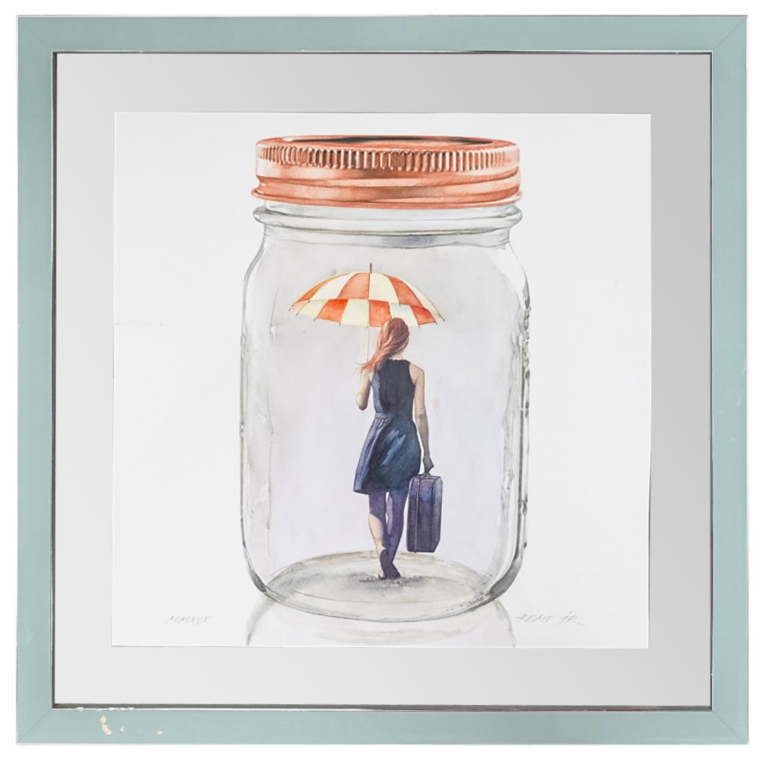 Signed Watercolor On Paper Painting (1 of 6)