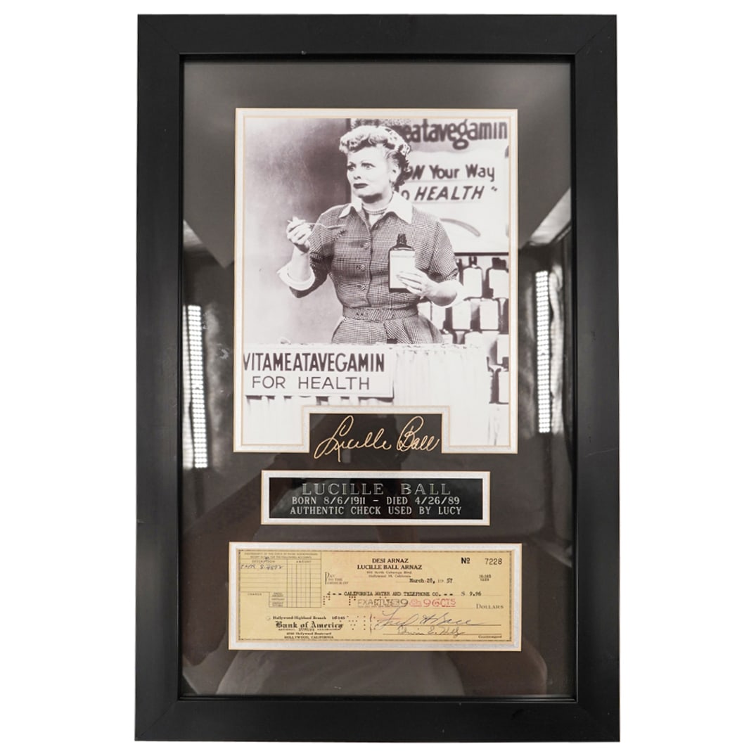 Lucille Ball Photograph And Signed Check (1 of 2)