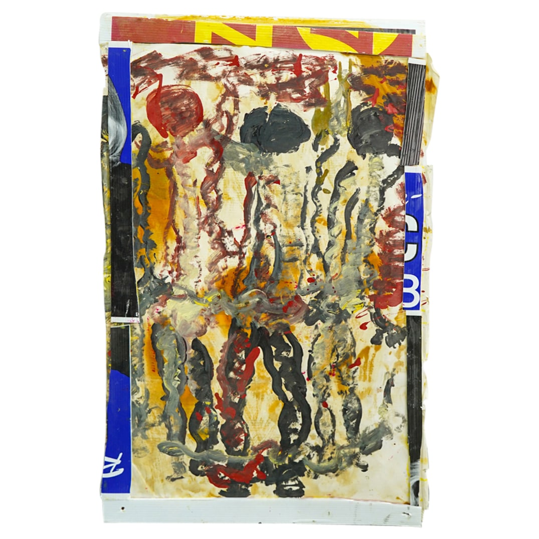 Purvis Young (1943-2010) Fettered Figures Mixed media (1 of 10)