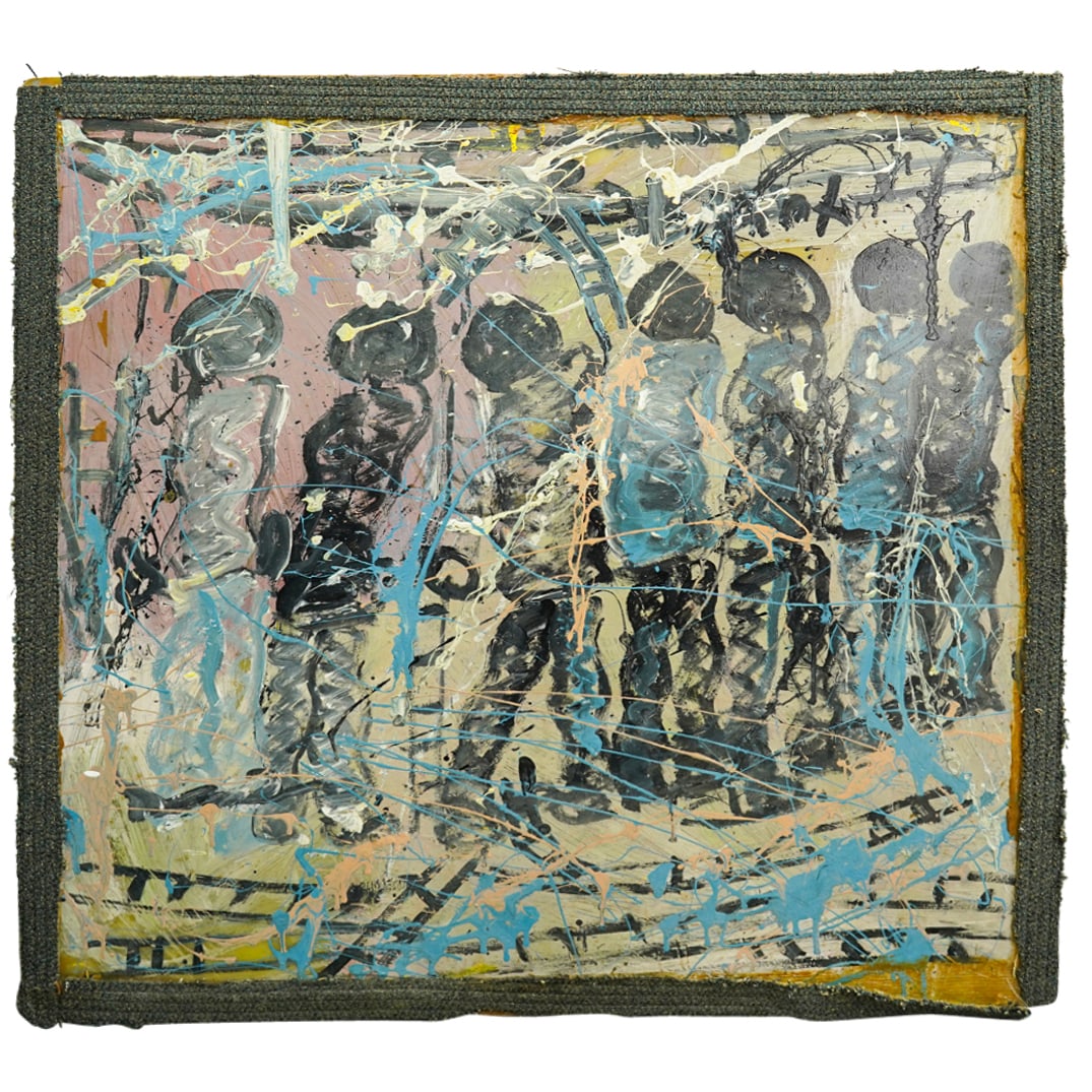 Purvis Young (1943-2010) Metromover Mixed Media (1 of 10)