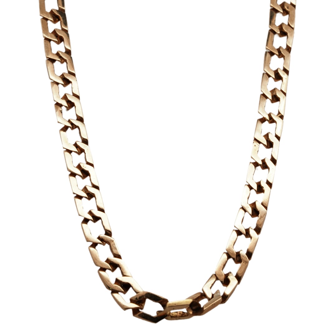 Retro 18k Gold Cuban Link Necklace (1 of 3)