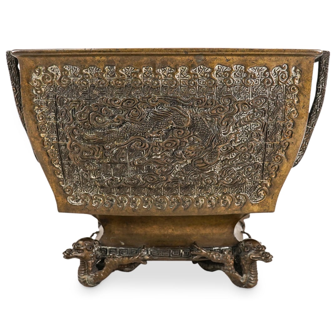 Suzuki Chokichi (Kako, 1848-1919) Bronze Dragon Footed Jardiniere (1 of 20)