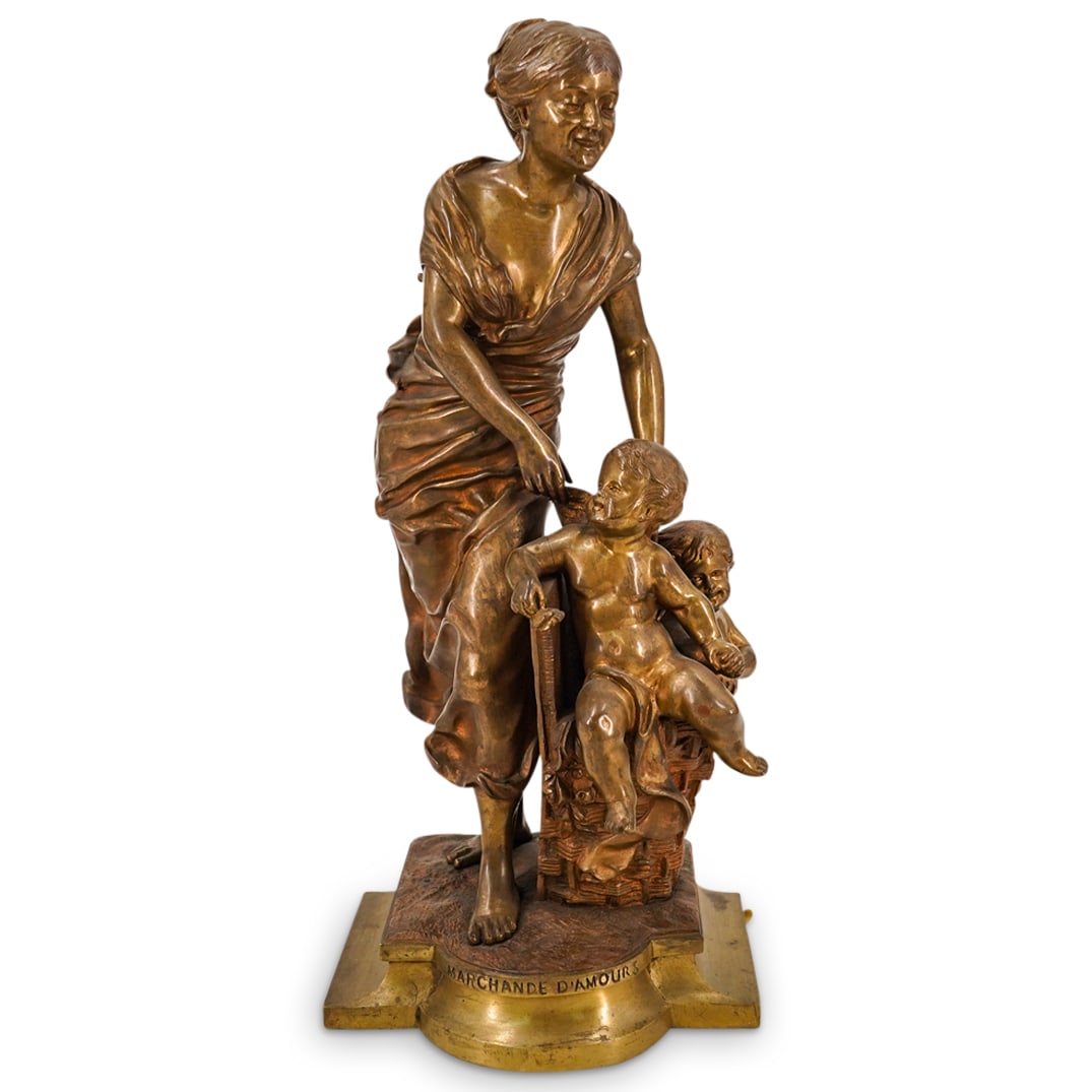 Emile Laporte, (French:1858-1907). Gold Gilt Bronze Sculpture (1 of 12)