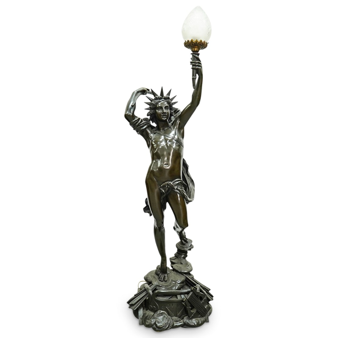 Hippolyte Ferrat (1822-1882) Apollo Bronze Lamp (1 of 20)