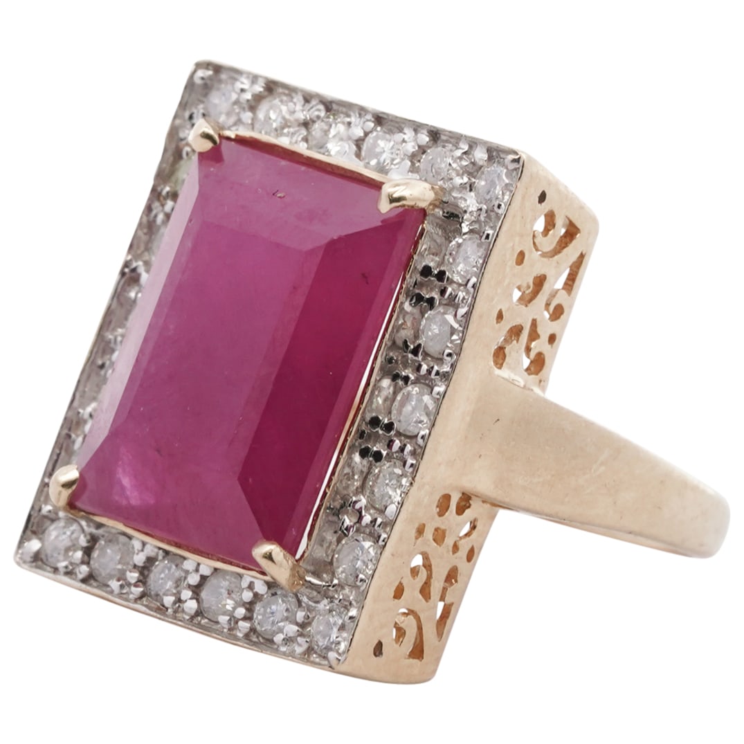 14k Gold, Ruby and Diamond Ring (1 of 5)