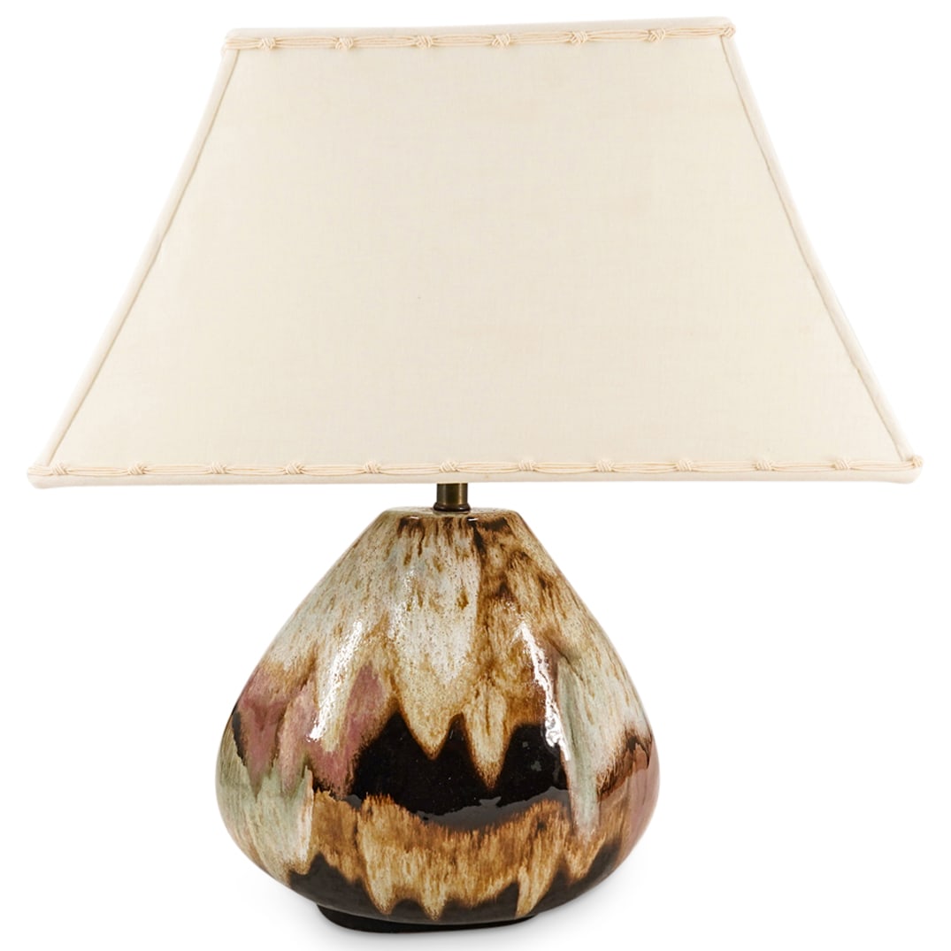 Mid Century Stoneware Glazed Table Lamp (1 of 14)